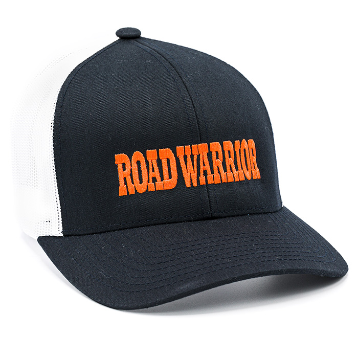 Road Warrior Trucker Hat-Black w/Orange - The Gifted Runner